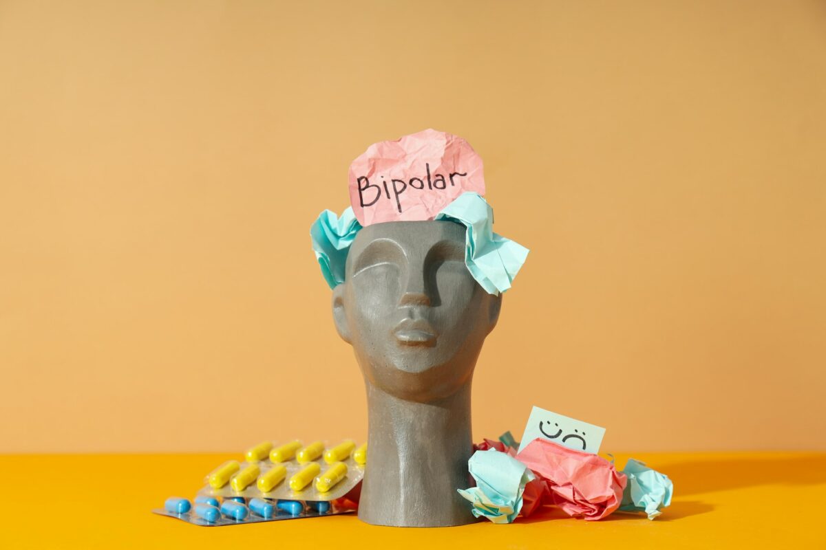 Mental disorders concept - composition for Bipolar disorder