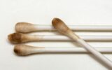 Cerumen on the cotton swabs