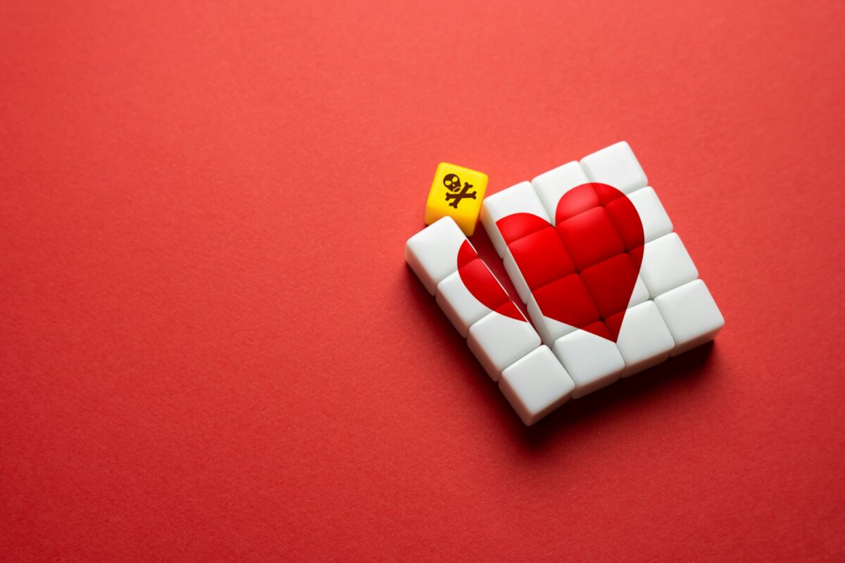 Health hazard. Health hazard and heart problem concept.