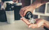 Man with sport nutrition