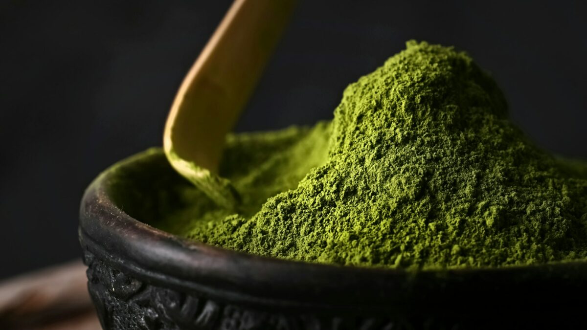 Matcha green tea powder