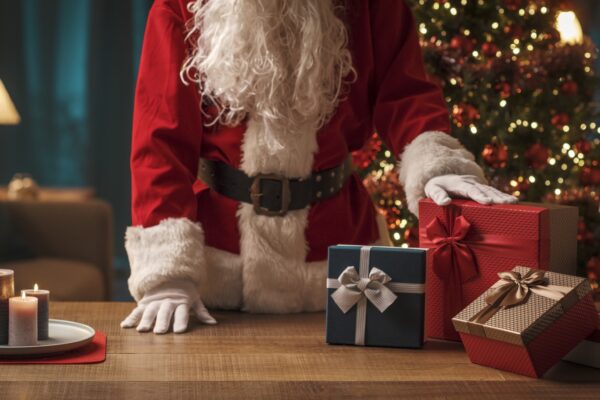 Santa Claus and Christmas gifts